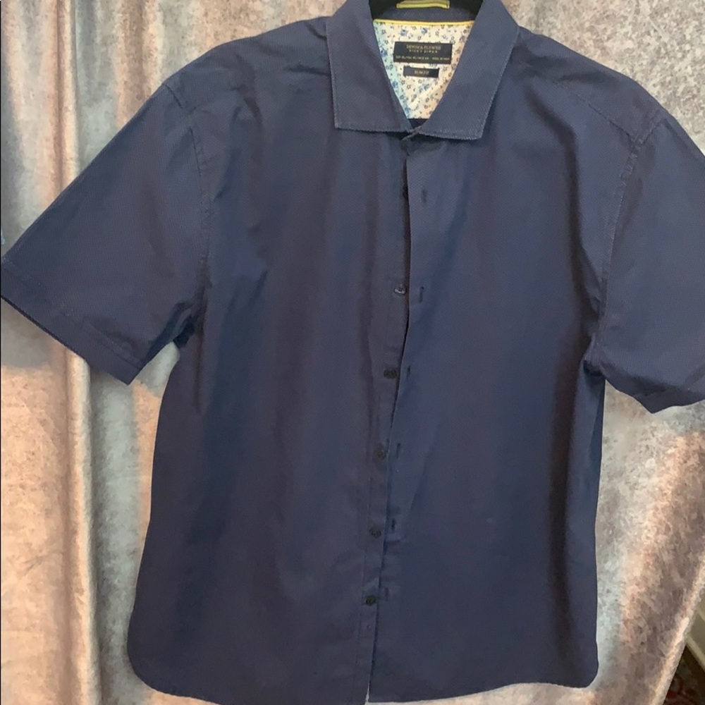 Denim & Flower short sleeve button down shirt